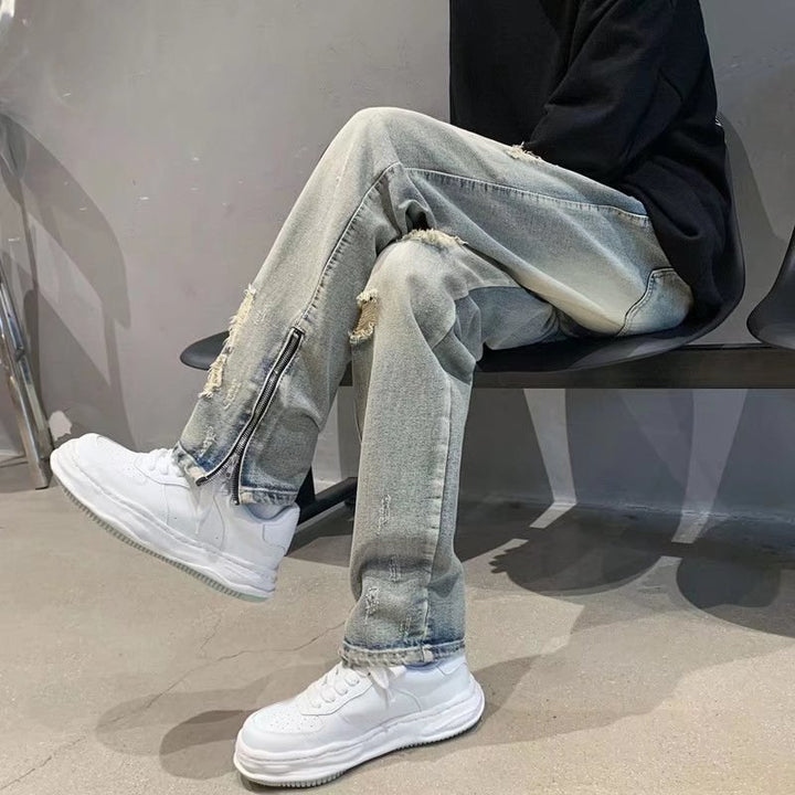 Herren Lässige Destroyed Jeans Echoarchiv