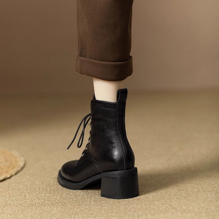 Damen Elegante Schnürstiefeletten mit Blockabsatz Echo Archiv