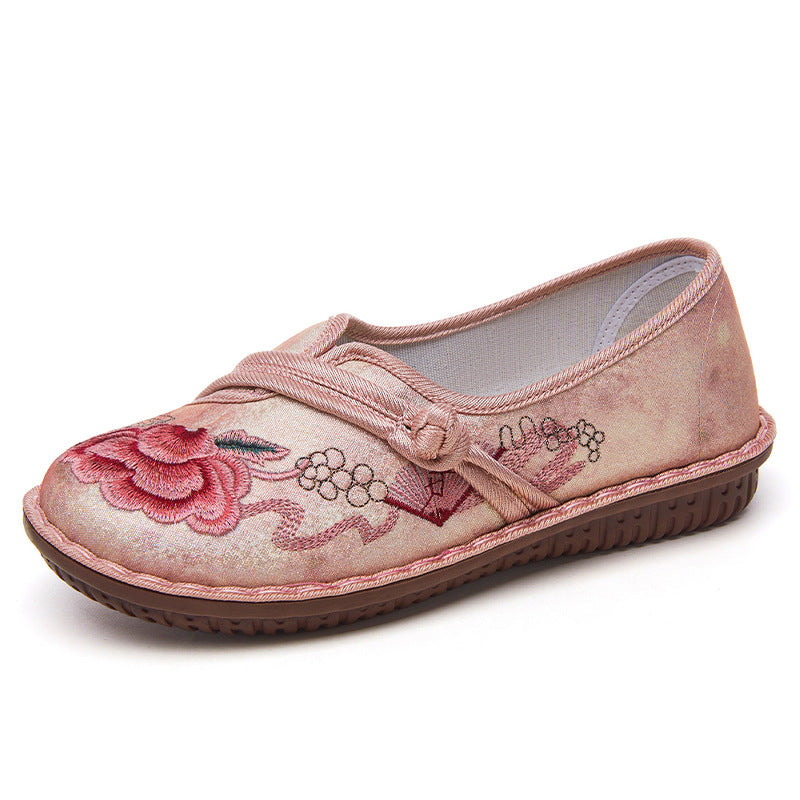 Damen nan bestickter leichter Ballerina-Slipper mit dekorativem Knotenriemen Echo Archiv