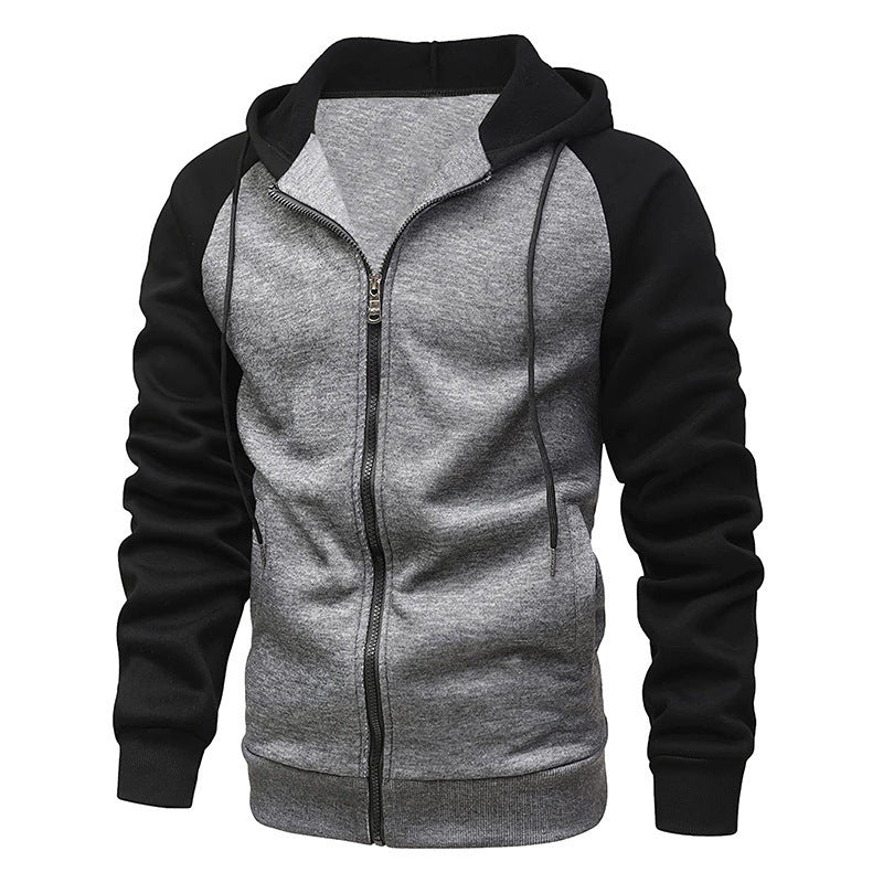 Herren Kapuzenjacke mit kontrastierenden Ärmeln Echoarchiv