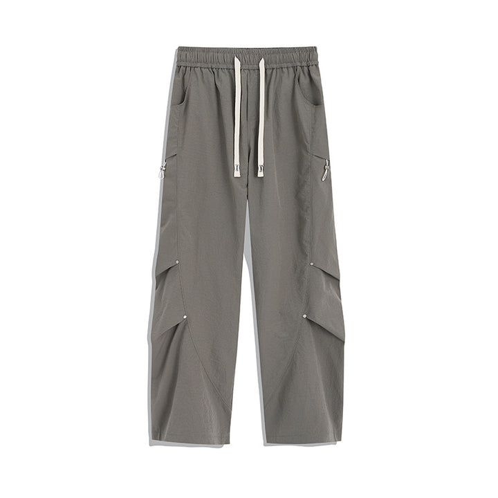 Herren Utility-Cargo-Loungehose mit Tunnelzugbund, Mehrfachtaschen & weitem Bein Echoarchiv