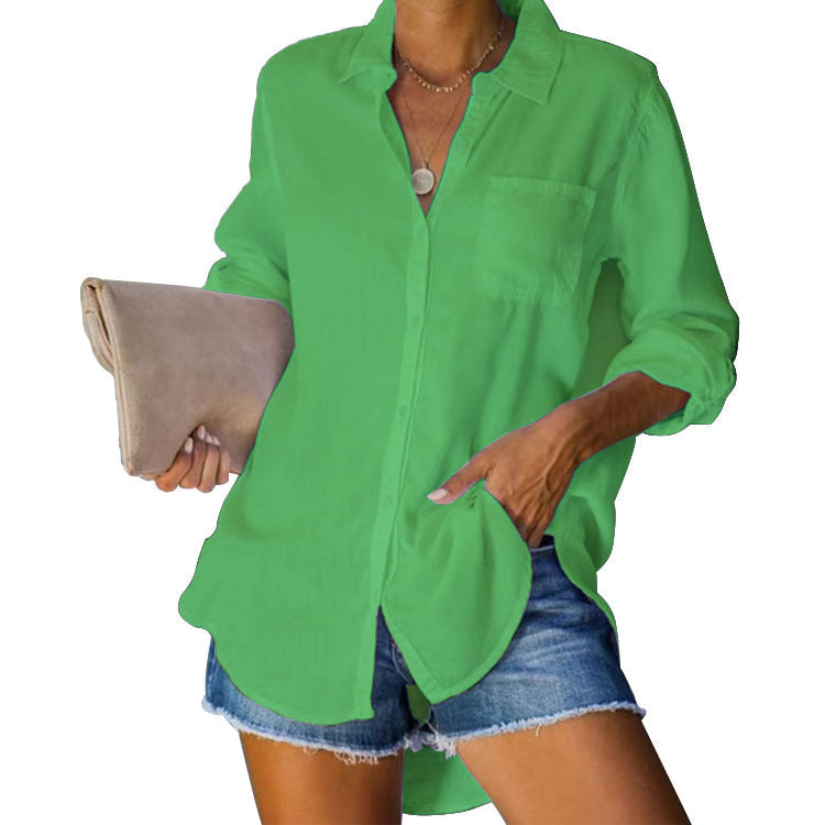Damen lässige Bluse aus leichtem Stoff Echoarchiv