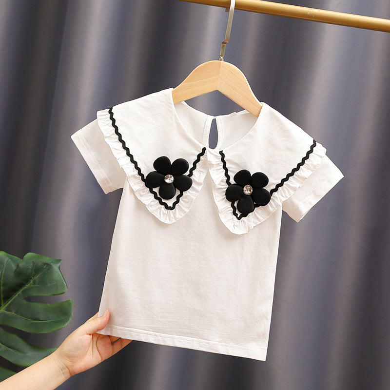 Damen elegante und verspielte Bluse mit Volantkragen Echo Archiv