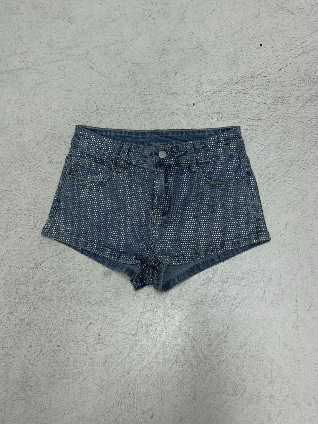 Damen Glitzernde Denim-Shorts mit funkelnden Akzenten Echo Archiv