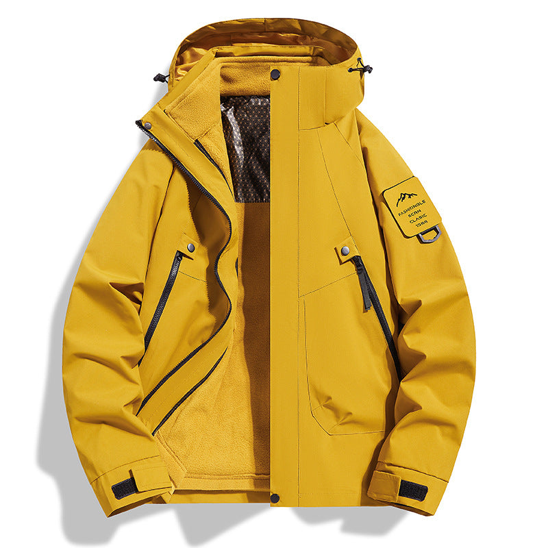 Damen Wasserabweisende Softshell-Funktionsjacke mit verstellbarer Kapuze, winddichter Membran und schrägen Reißverschlusstaschen Echo Archiv