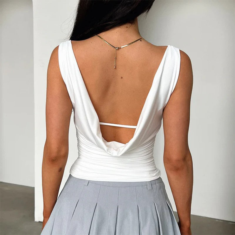Damen figurbetontes Top mit asymmetrischem Ausschnitt und angenehmem Stretch Echo Archiv