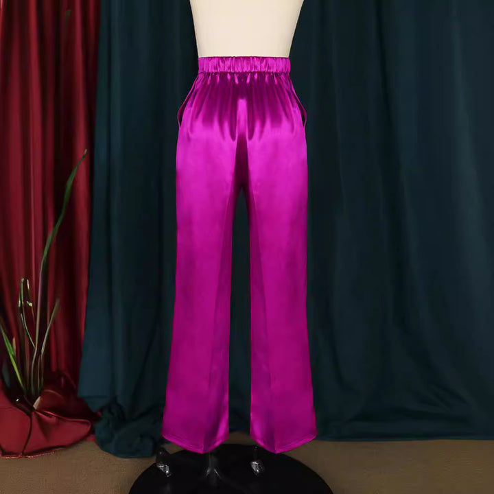 Damen elegante Satin-Hose mit weitem Schnitt Echo Archiv