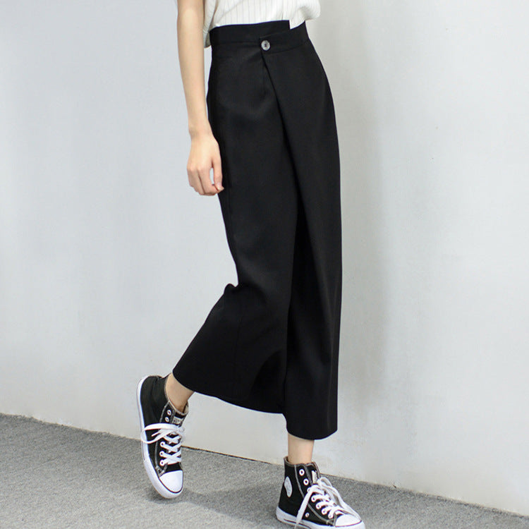 Damen Taillenhoher Wickel-Maxirock mit seitlichem Knopfdetail und geradem Fall Echo Archiv