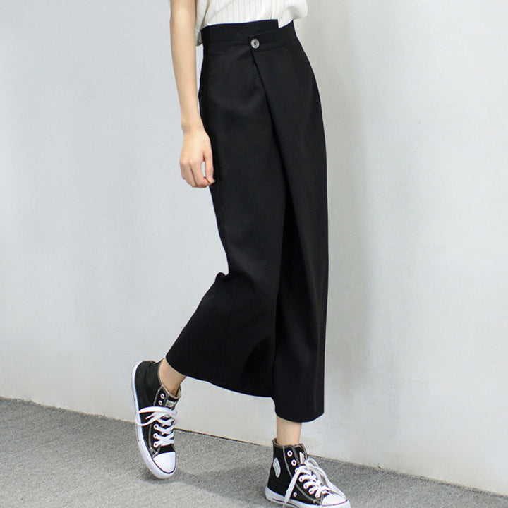 Damen Taillenhoher Wickel-Maxirock mit seitlichem Knopfdetail und geradem Fall Echo Archiv
