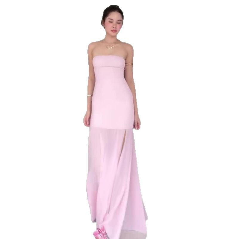 Damen Maxi-Kleid mit schickem Tüllsaum und figurbetonter Silhouette Echo Archiv