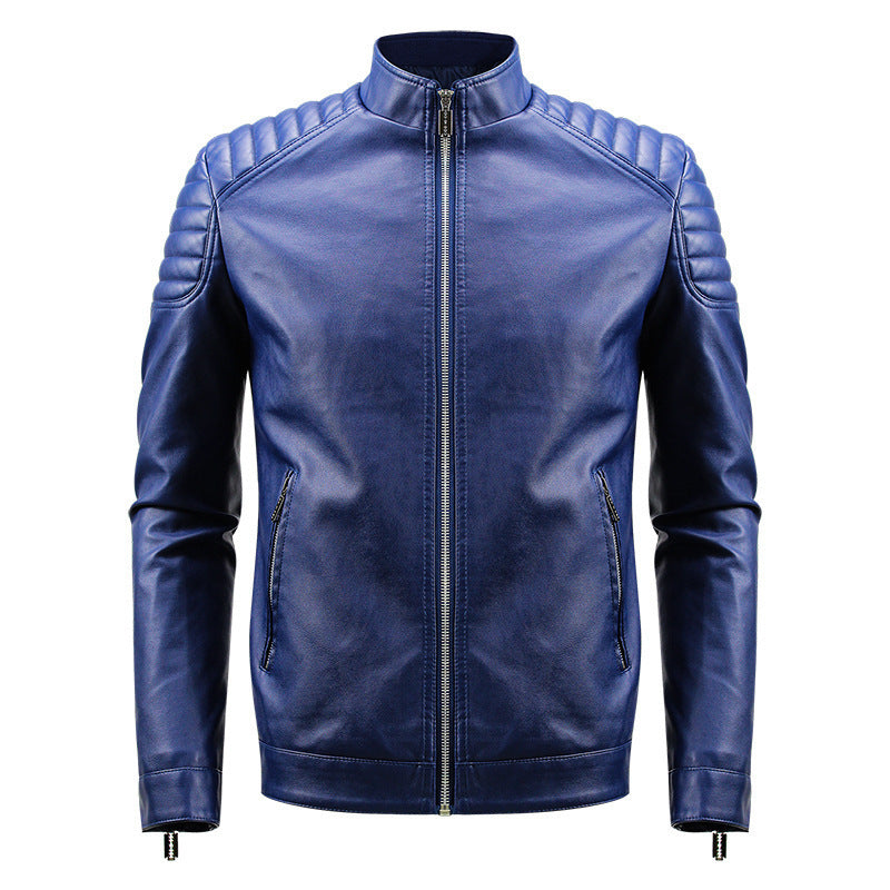 Herren Modische Kunstlederjacke mit strukturiertem Design Echo Archiv