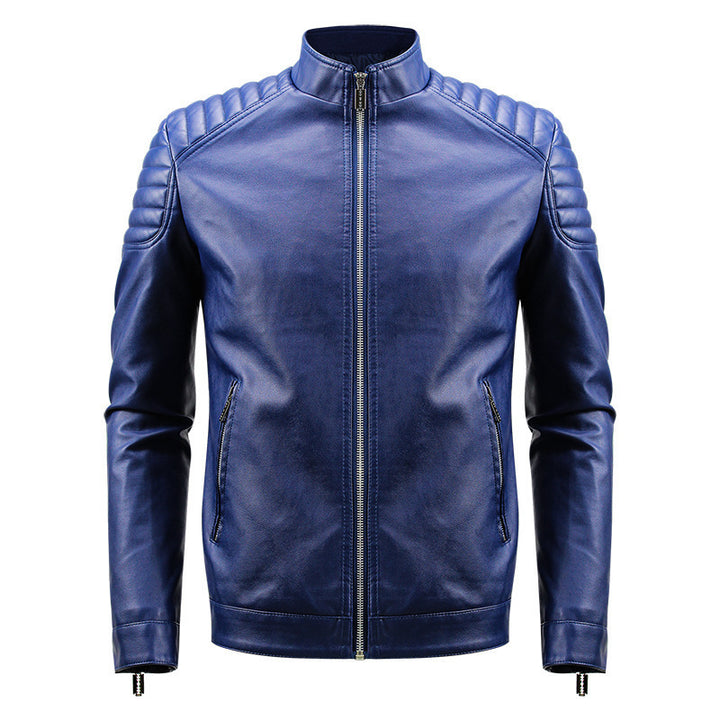 Herren Modische Kunstlederjacke mit strukturiertem Design Echo Archiv