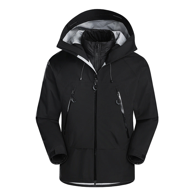 Herren wasserdichte Softshell-Jacke mit herausnehmbarer Stepp-Innenjacke Echoarchiv