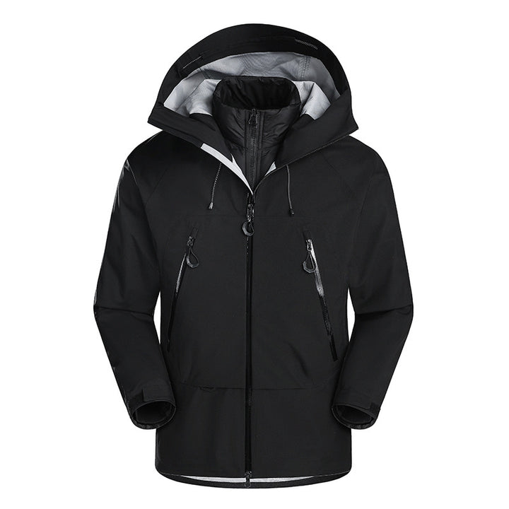 Herren wasserdichte Softshell-Jacke mit herausnehmbarer Stepp-Innenjacke Echoarchiv