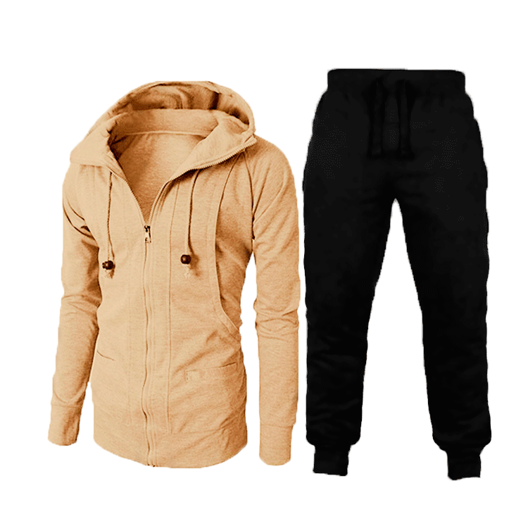 Herren Sportlicher Trainingsanzug mit modernem Schnitt und praktischen Taschen Echoarchiv