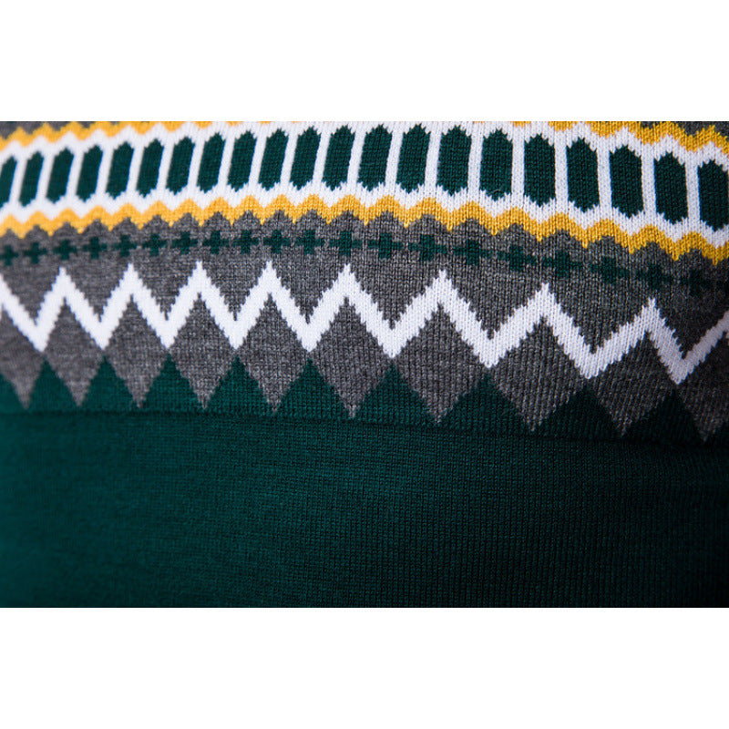 Herren modischer Strickpullover mit geometrischem Muster Echoarchiv