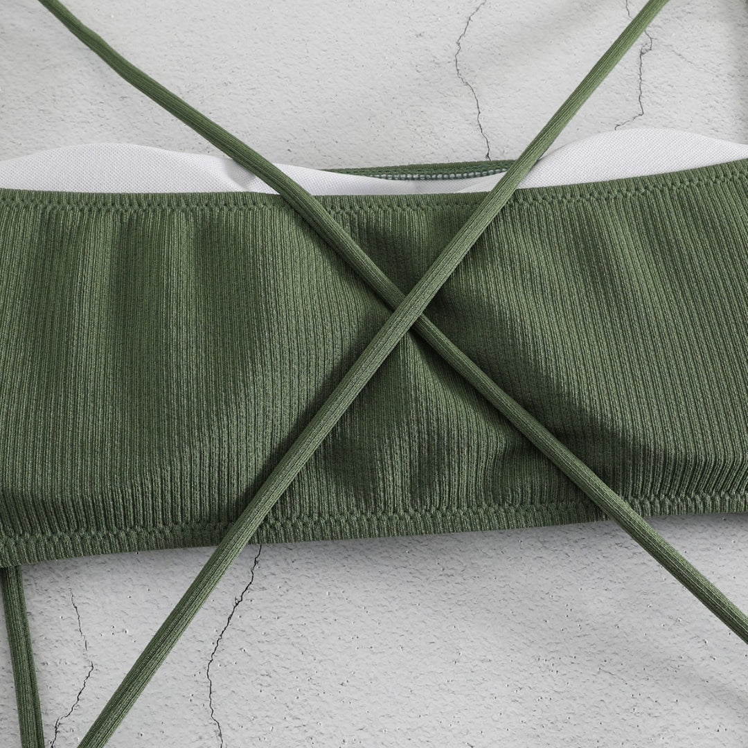 Damen Sportlicher Hochgeschnittener Bikini Echo Archiv