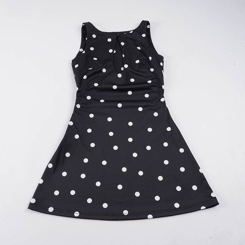 Damen Kleid im verspielten Polka-Dot Design mit fließendem Schnitt Echo Archiv