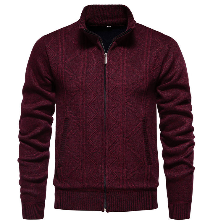 Herren Strickjacke mit hochwertigem Zipper und strukturiertem Design Echoarchiv