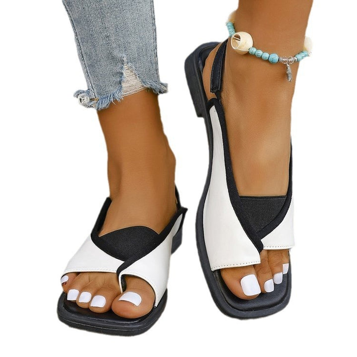 Damen nan Zehenring-Sandalette mit Schlangenprägung, elastischem Mittelfußriemen und gepolstertem Komfortfußbett Echo Archiv