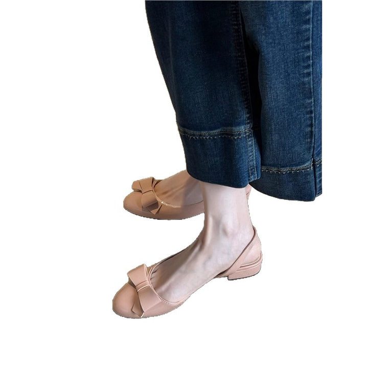 Damen Slingback‑Ballerinas mit Lackoptik, Schleifen‑Detail und gepolsterter Innensohle – Lioré