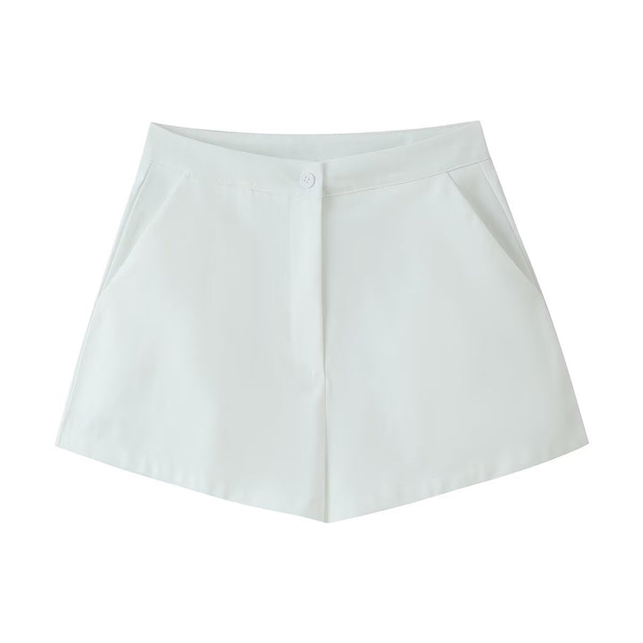 Damen Taillierter Zweiteiler mit Korsagen-Top, Mandarin-Kragen und High‑Waist Tailored Shorts Echo Archiv