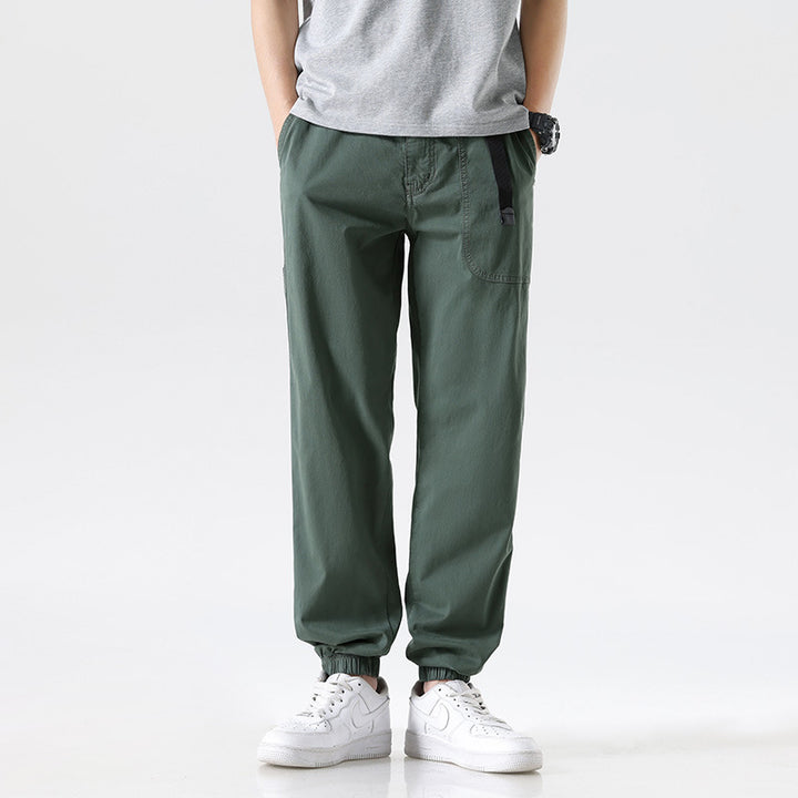 Herren Cargojoggerhose aus Baumwoll-Twill mit Tunnelzugbund und geripptem Knöchelabschluss Echo Archiv