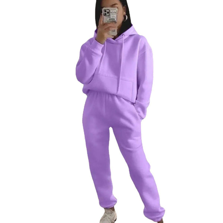 Damen nan kuscheliger Oversize-Kapuzenpullover und Highwaist-Jogginghose Set Echo Archiv