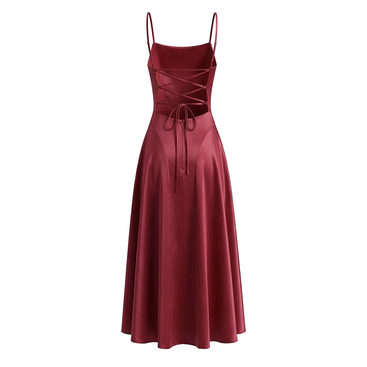 Damen Satin Abendkleid mit Drapé-Ausschnitt Echo Archiv