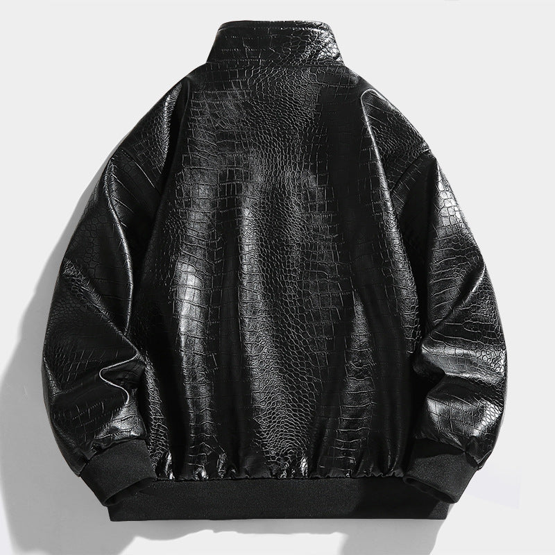 Herren modische Kunstlederjacke im modernen Schnitt Echoarchiv