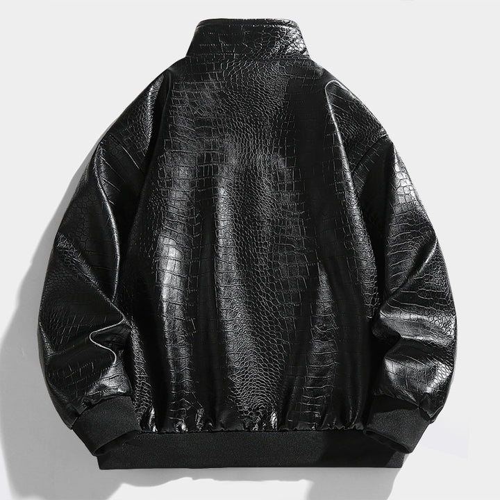 Herren modische Kunstlederjacke im modernen Schnitt Echoarchiv