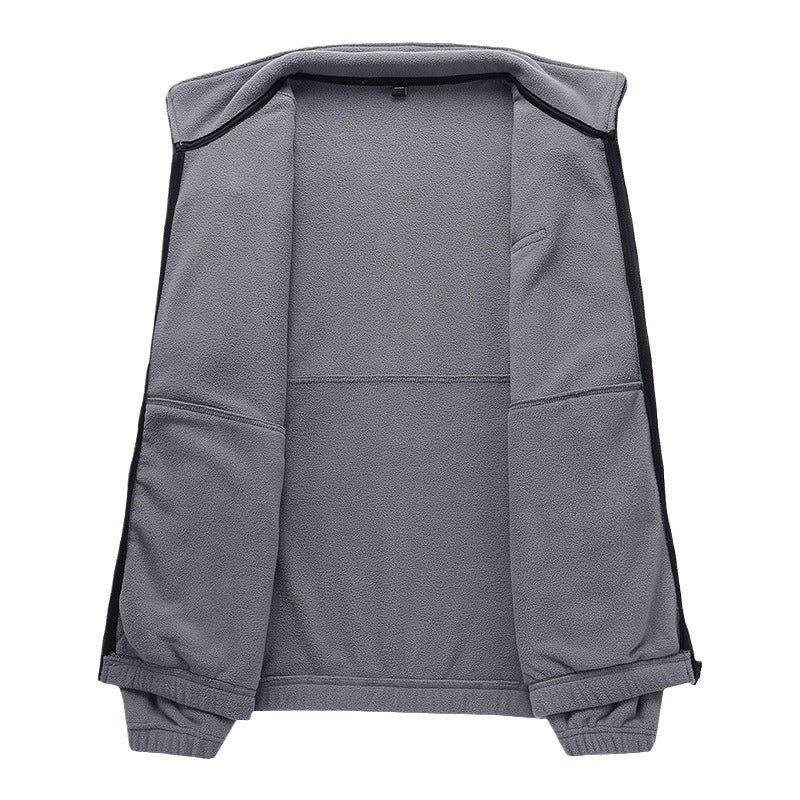 Herren Fleecejacke mit hohem Kragen und praktischen Taschen Echoarchiv