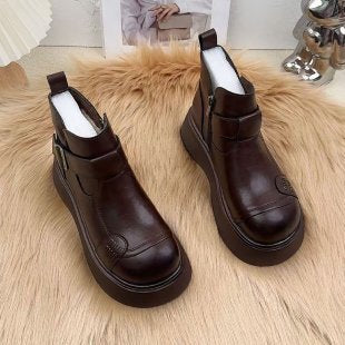 Damen Stilvolle Leder-Boots mit Kuschelfutter Echo Archiv