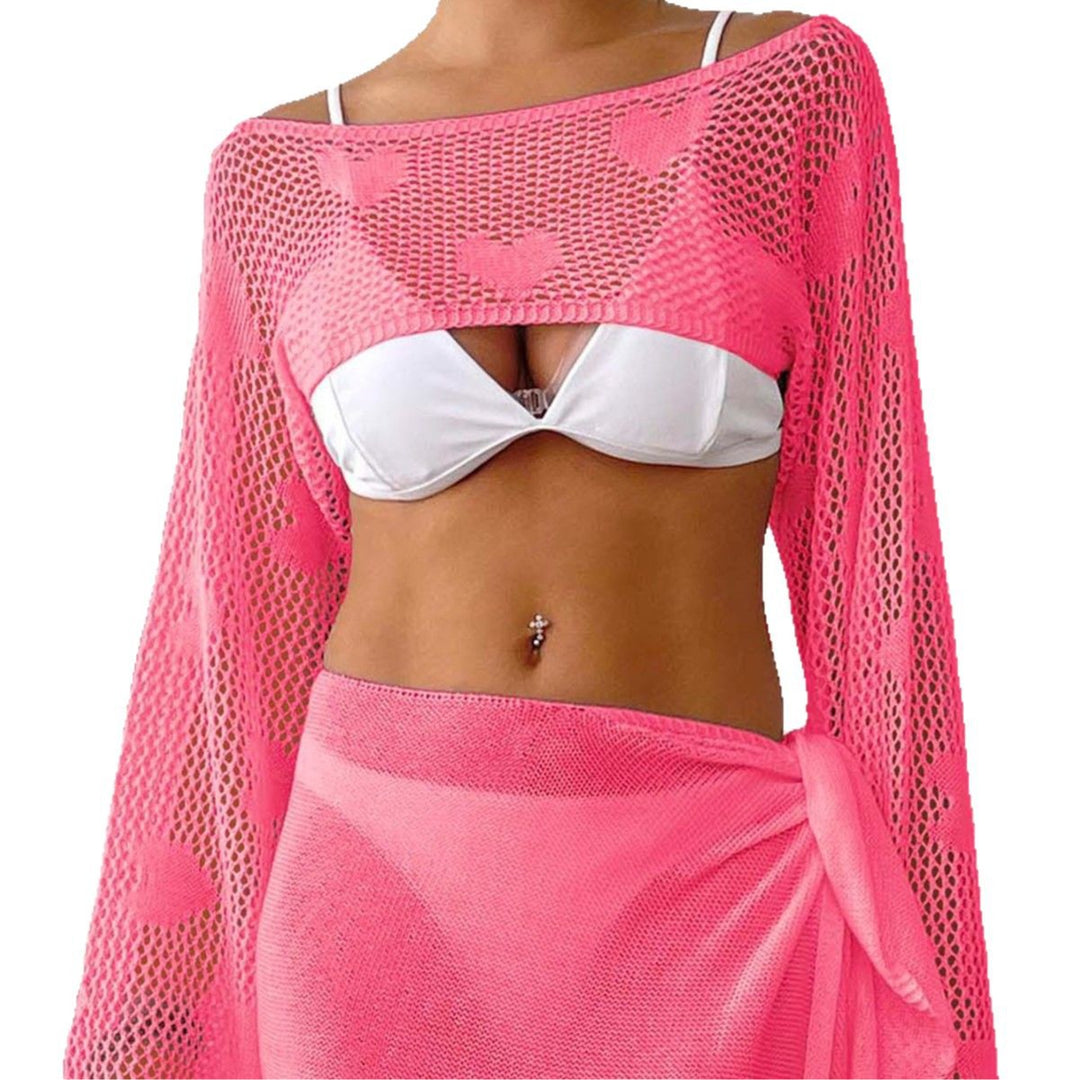 Damen Offene Netz-Strandjacke Echo Archiv