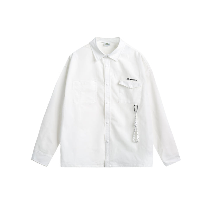 Unisex Overshirtjacke im Utility‑Stil mit Druckknopfleiste und Karabinerdetail Echoarchiv