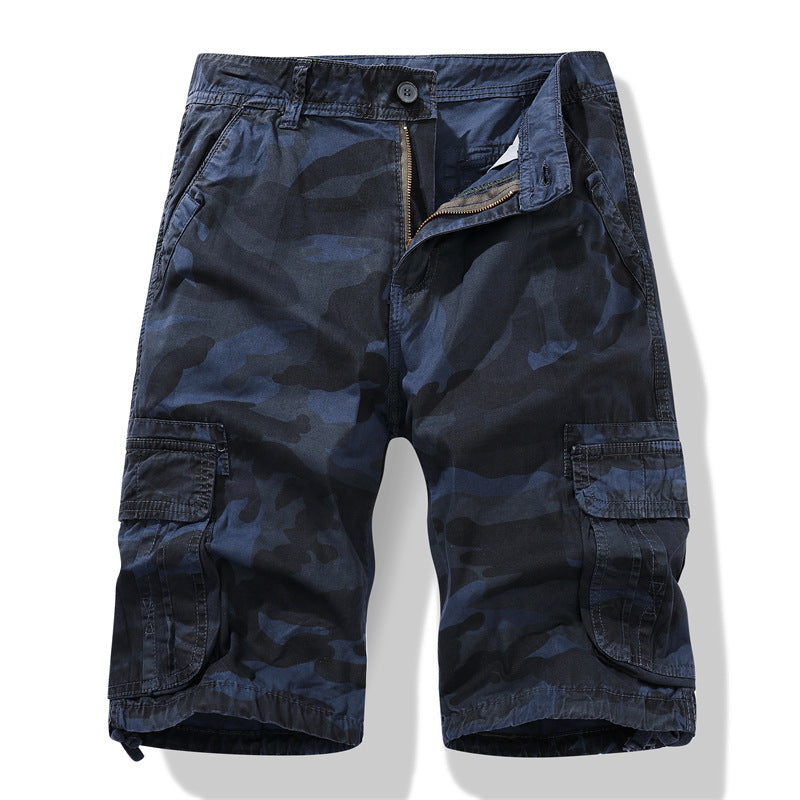 Herren Camouflage Cargo-Shorts mit vielseitigen Taschen und verstellbarem Bund Echoarchiv