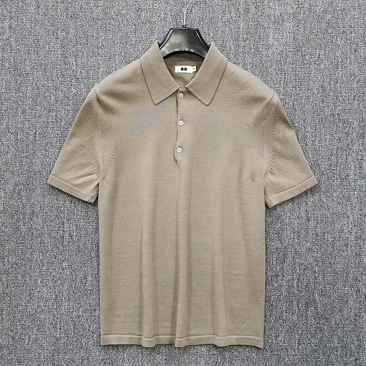 Herren Feinstrick Polohemd mit Kurzarm und feiner Knopfleiste Echo Archiv