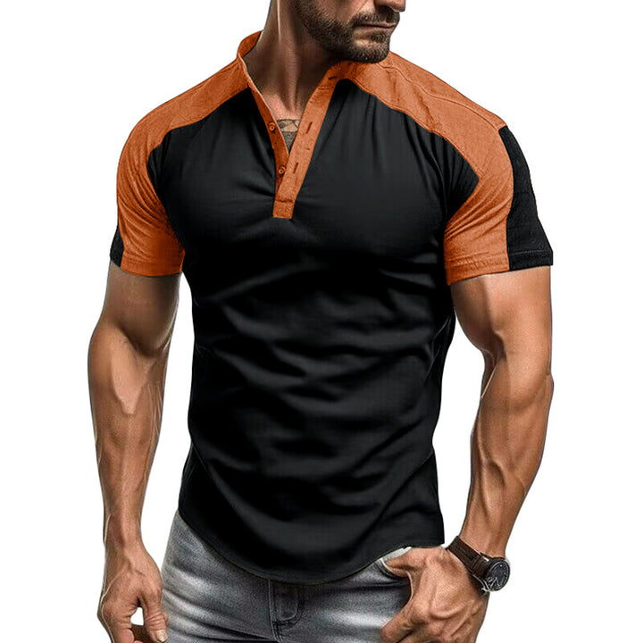 Herren sportliches Kurzarm-Hemd mit modernem Kragen und strukturiertem Design Echoarchiv