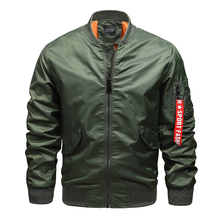 Herren Piloten-Bomberjacke mit Utility-Ärmelfach und windabweisender Außenlage Echo Archiv