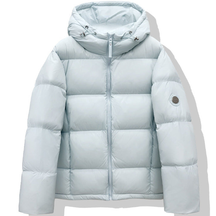 Damen Kurz-Pufferjacke mit XXL-Kapuze und quadratischer Steppung Echo Archiv