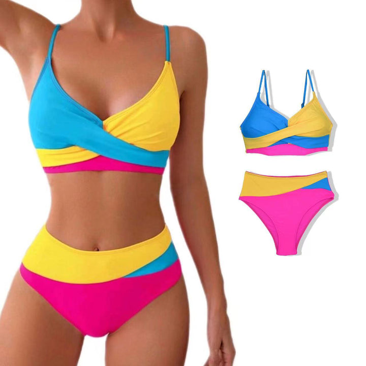 Damen Bunt gemusterter Sport-Bikini Echo Archiv