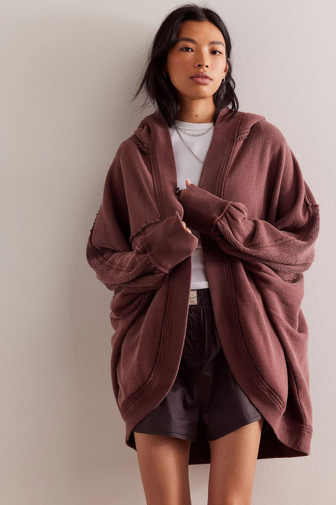 Damen Lässige Oversize Sweatjacke – Célinea