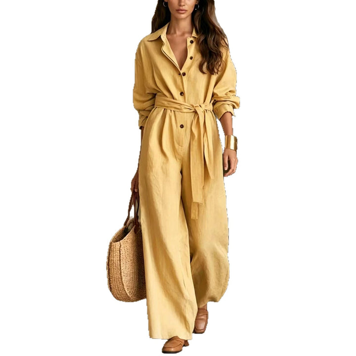 Damen Elegantes Hemdkleid mit Taillengürtel Echo Archiv