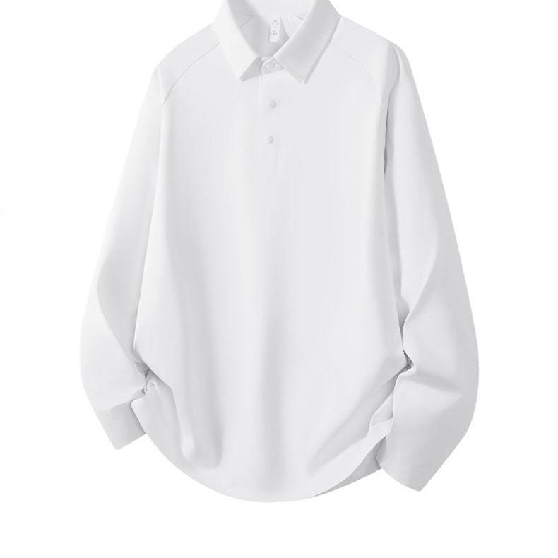 Herren Langarm-Poloshirt aus technischem Stretch mit Hemdkragen & Halbknopf-Leiste Echoarchiv
