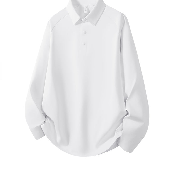 Herren Langarm-Poloshirt aus technischem Stretch mit Hemdkragen & Halbknopf-Leiste Echoarchiv