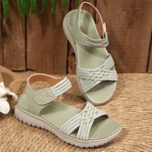 Damen Freizeit-Sandalen mit geflochtenem Riemendesign und komfortabler Fußbettung Echoarchiv