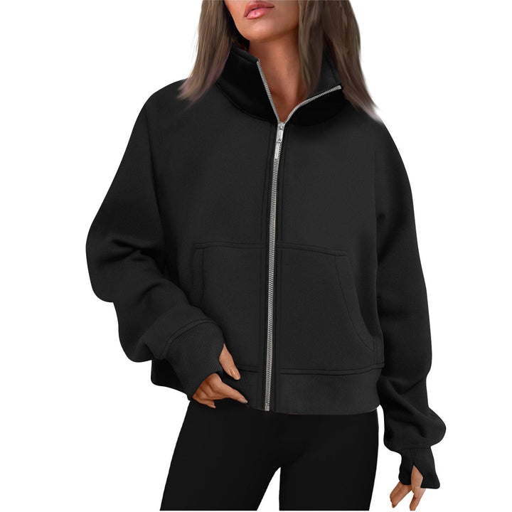 Damen bequeme SwEchoarchivtjacke mit hohem Kragen Echoarchiv