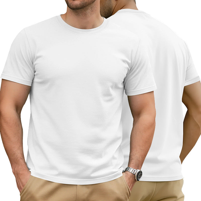 Herren nan Basic Kurzarm-T-Shirt aus hochwertigem Baumwollmix mit Rundhalsausschnitt, flachen Nähten und Regular Fit Echo Archiv