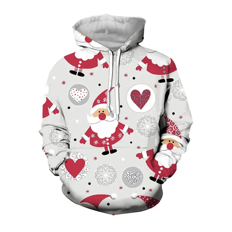 Damen Lustiger Weihnachts-Kapuzenpullover mit festlichem Motiv Echoarchiv