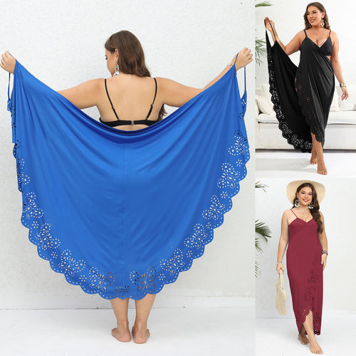 Damen schicker Strandüberwurf mit floralem Schnitt Echo Archiv